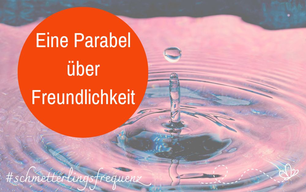 Ein Wassertropfen fällt in ein Gewässer